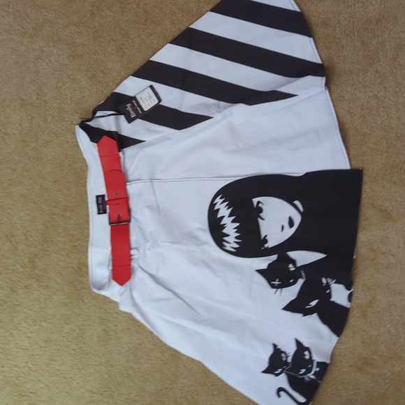 RARE Unique Vintage x Emily the Strange Good Nightmares Swing Wrap Skirt - Picture 6 of 8